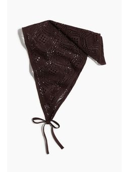 H&M - Women Brown Crochet-Look Head Scarf