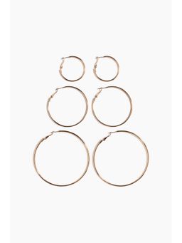 H&M - Women Gold 3 Pairs Hoop Earrings