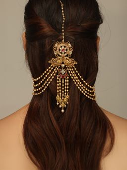 Joules By Radhika - Red Ravika Hair Chain