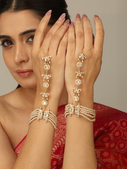 Joules By Radhika - White Lavya Haathphool