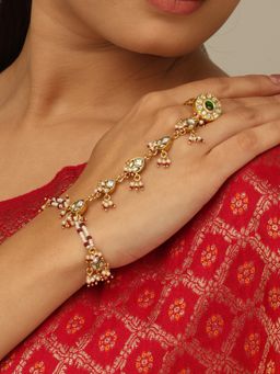 Joules By Radhika - Green Mehira Haathphool