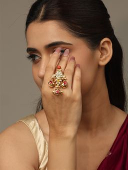 Joules By Radhika - Pink Aavya Ring (13)