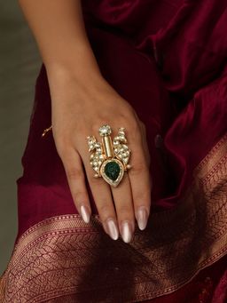 Joules By Radhika - Green Tavya Ring (14)