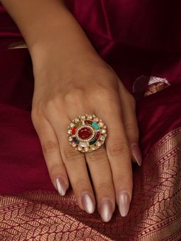 Joules By Radhika - Multi-Colour Vayra Ring (13)
