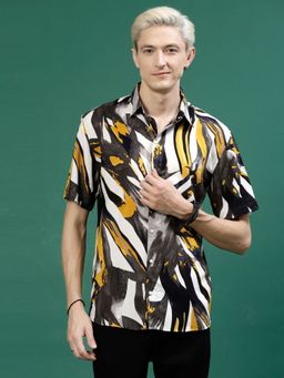 RIGO - Men Multi-Color Abstract Print Shirt