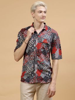 RIGO - Men Blue Red Paisley Print Shirt