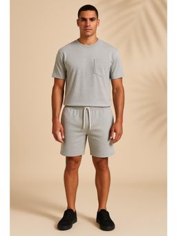 Blissence - Grey Solid/Plain Knitted Co-ord Set