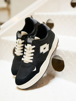 LOTTO - Hoop Star OG Black Leather Sneakers for Women