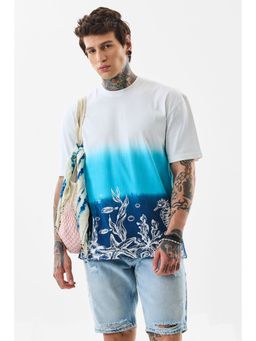 Snitch - White Oversized Casual T-shirt for Men