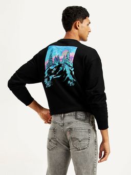Levi's - Men's Black Print Comfort Fit Sweatshirt