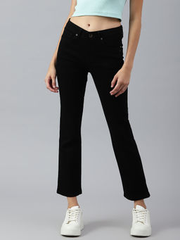 Xpose - Women Black Comfort Straight High Rise Stretchable Jeans