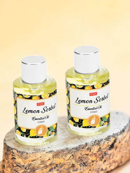 At Home by Nilkamal - Lemon Sorbet Essential Oil Set Of 2 10 Ml Each, Yellow