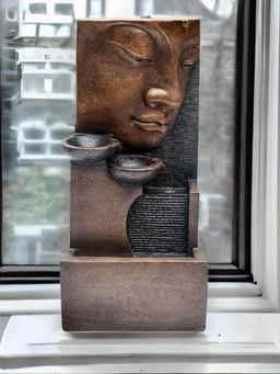 At Home by Nilkamal - Buddha Bliss Water Fountain Brown