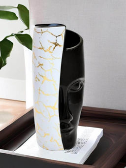 At Home by Nilkamal - Half Face Decorative Ceramic Vase Multi-Color
