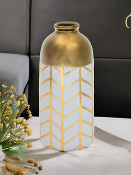 At Home by Nilkamal - Decorative Ceramic Table Vase White