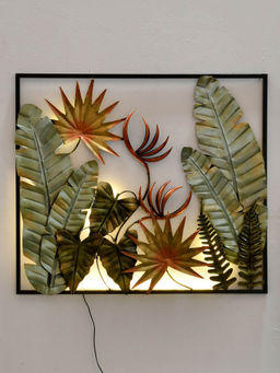 At Home by Nilkamal - Banana Leaves Wall Decor Multi-Color