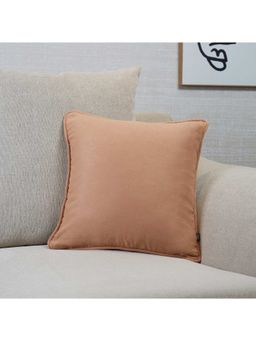 HomeTown - Nora Shades Suede Reversible Solid Cushion Cover 40 x 40 Cm in Tan Colour
