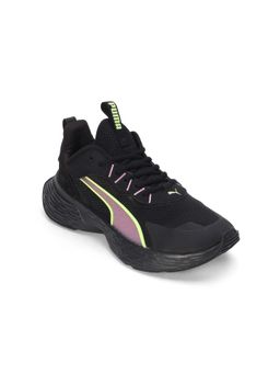 Puma - Soft Ride Sway Unisex Black Running Shoes