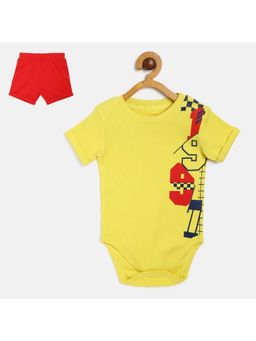 MINI KLUB - Baby Boys Yellow Body Suit & Bottom (Set of 2)