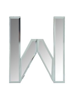 Pinch of Pretty - Classy Letter "W" Alphabet Mirror Wall Hanging