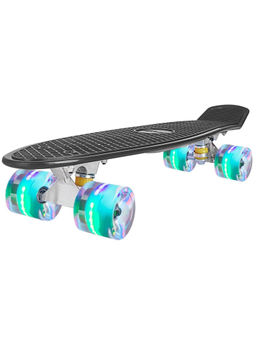 Strauss - Cruiser Penny Board with LED Wheels Black