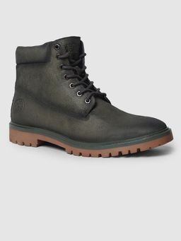 Jack & Jones - Men Solid Green Boots