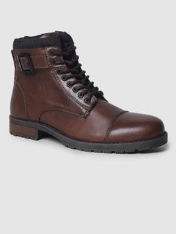 Jack & Jones - Men Solid Brown Boots