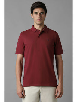 Louis Philippe - Men's Golf Leisure Pique Solid Polo T-shirt with Active Stretch