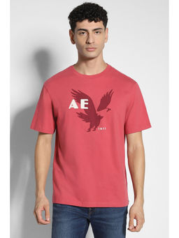 American Eagle - Men's Red Logo Graphic T-Shirt