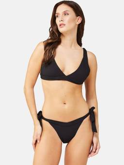 G Heist - Women Stretchable Ribbed Swim Swimwear Bra and Panty