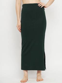 G Heist - Women Olive Solid Seamless Saree Shapewear