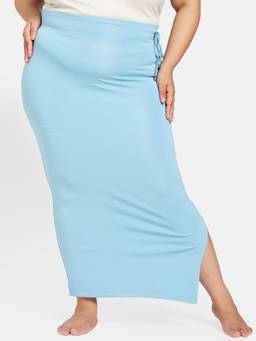 G Heist - Blue Plus Size Seamless Side Drawstring Saree Shapewear