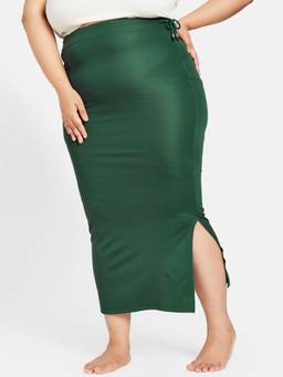 G Heist - Olive Plus Size Seamless Side Drawstring Saree Shapewear