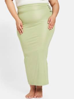 G Heist - Green Plus Size Seamless Side Drawstring Saree Shapewear