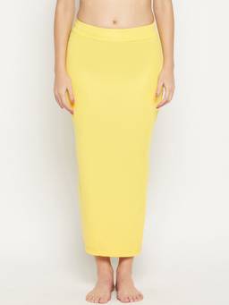 G Heist - Women Yellow Solid Seamless Saree Shapewear