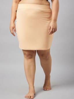 G Heist - Women Nude Plus Size Seamless Skirt Shapewear