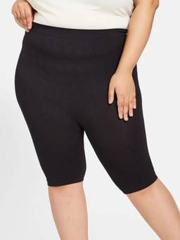 G Heist - Women Plus Size Black High-Waist Tummy and Thigh Shaper