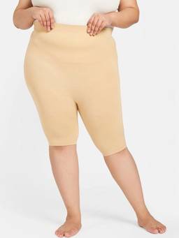 G Heist - Women Plus Size Nude High-Waist Tummy and Thigh Shaper