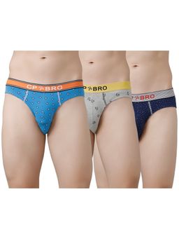 CP BRO - Printed Briefs with Exposed Waistband Value - Multi Color (Pack of 3)