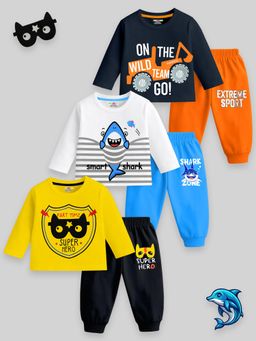 Kuchipoo - Boys Regular Fit Winterwear Sweatshirts and Joggers (Pack of 3)