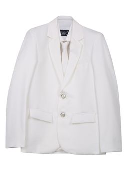 CHARCHIT - Boys Solid Full Sleeves Blazer with Shirt and Tie