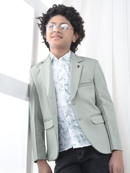 CRIMSOUNE CLUB - Boy's Green Jacquard Blazer