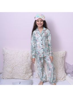 Fairies Forever - Unicorn Printed Satin Night Dress