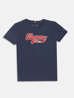 Tommy Hilfiger - Boys Logo Regular Fit Cotton T-Shirt
