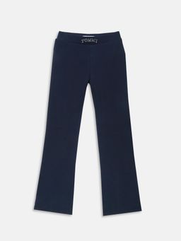 Tommy Hilfiger - Girls Regular Fit Solid Mid Rise Trouser - Blue