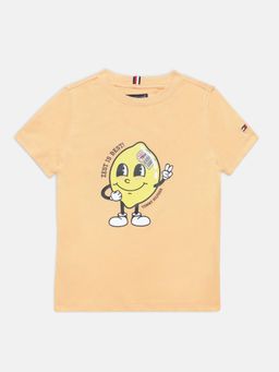 Tommy Hilfiger - Boys Graphic Regular Fit Cotton T-Shirt - Orange