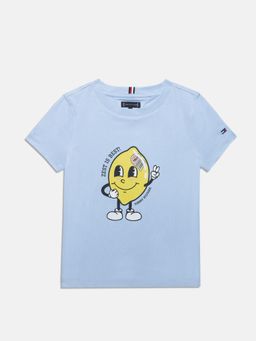 Tommy Hilfiger - Boys Graphic Regular Fit Cotton T-Shirt - Blue