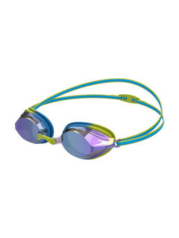 Speedo - Unisex Junior Vengeance Mirror Clear-Lens Goggles - Green & Blue (Free Size)