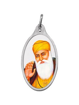 Kundan - 10.11 gm (999.9) Gurunanak Dev Silver Colour Pendant