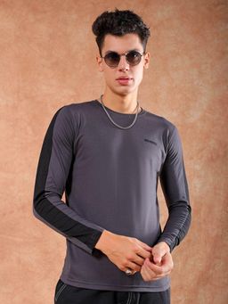 The Indian Garage Co - Men Grey Slim Fit Graphic Print Round Neck T-Shirt